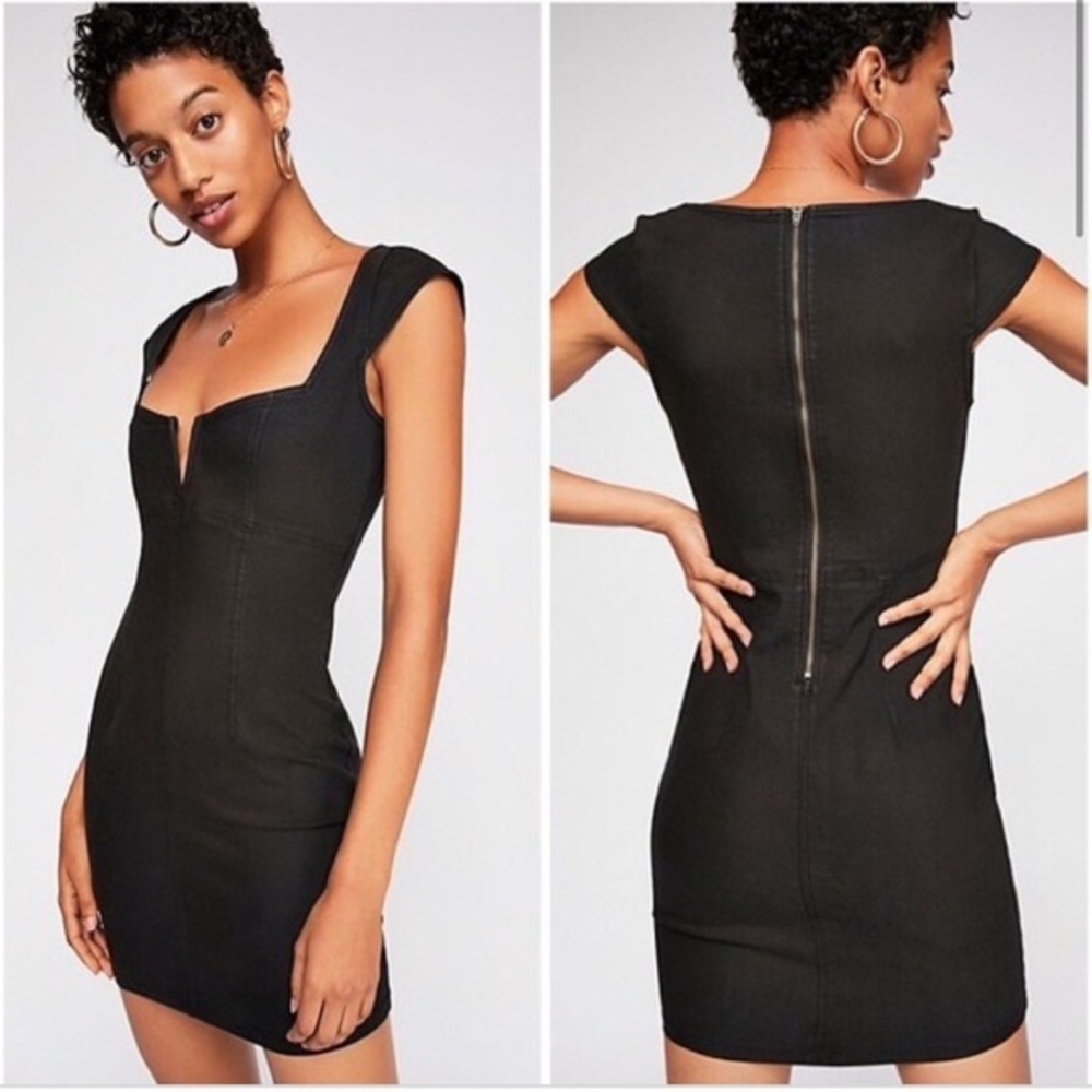 Free People Lia Denim Bodycon Dress